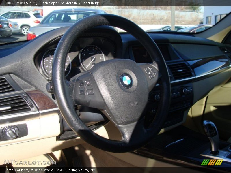 Black Sapphire Metallic / Sand Beige 2008 BMW X5 4.8i