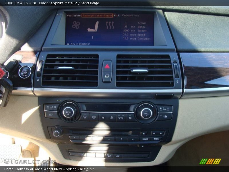Black Sapphire Metallic / Sand Beige 2008 BMW X5 4.8i
