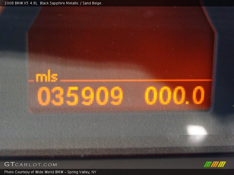 Black Sapphire Metallic / Sand Beige 2008 BMW X5 4.8i