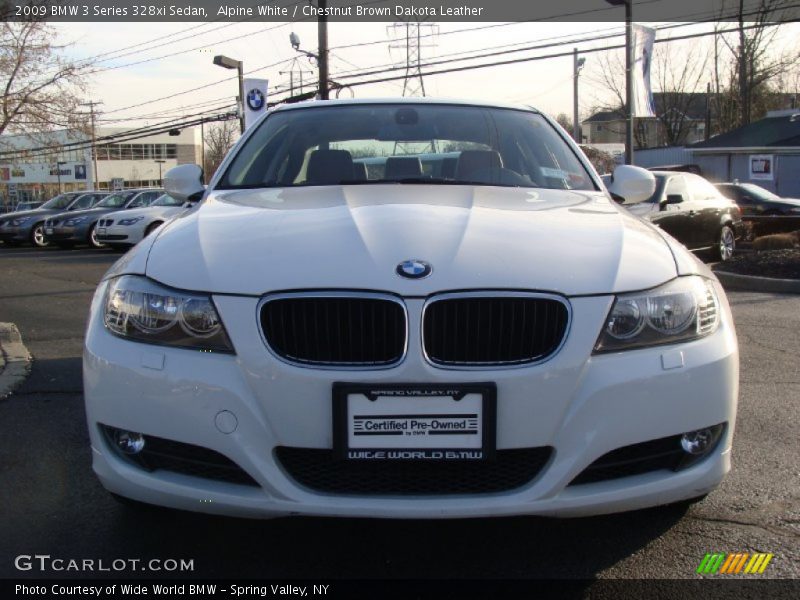 Alpine White / Chestnut Brown Dakota Leather 2009 BMW 3 Series 328xi Sedan