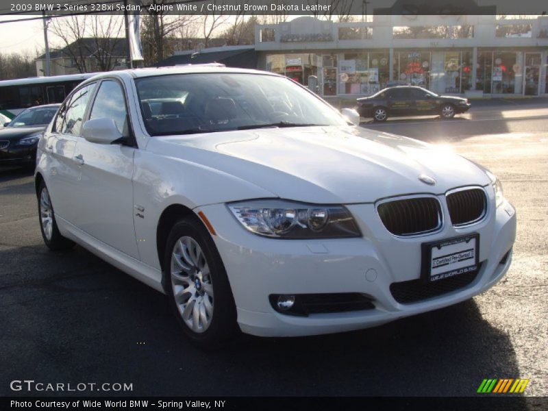 Alpine White / Chestnut Brown Dakota Leather 2009 BMW 3 Series 328xi Sedan