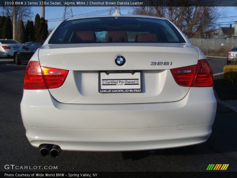 Alpine White / Chestnut Brown Dakota Leather 2009 BMW 3 Series 328xi Sedan