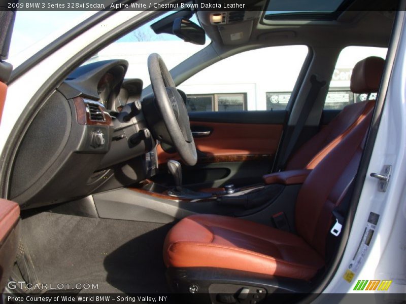Alpine White / Chestnut Brown Dakota Leather 2009 BMW 3 Series 328xi Sedan