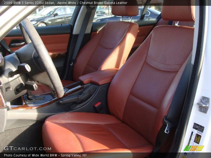 Alpine White / Chestnut Brown Dakota Leather 2009 BMW 3 Series 328xi Sedan