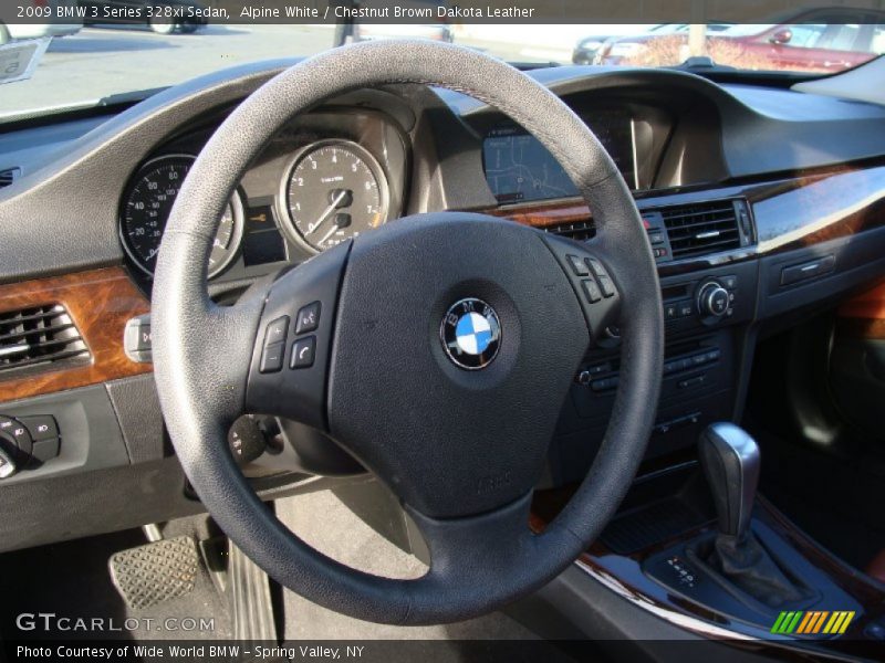 Alpine White / Chestnut Brown Dakota Leather 2009 BMW 3 Series 328xi Sedan