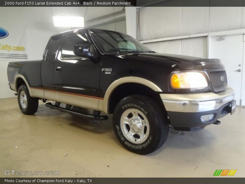 Black / Medium Parchment 2000 Ford F150 Lariat Extended Cab 4x4