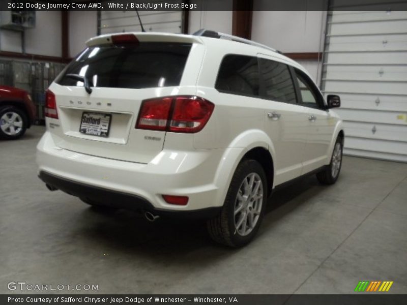 White / Black/Light Frost Beige 2012 Dodge Journey Crew AWD