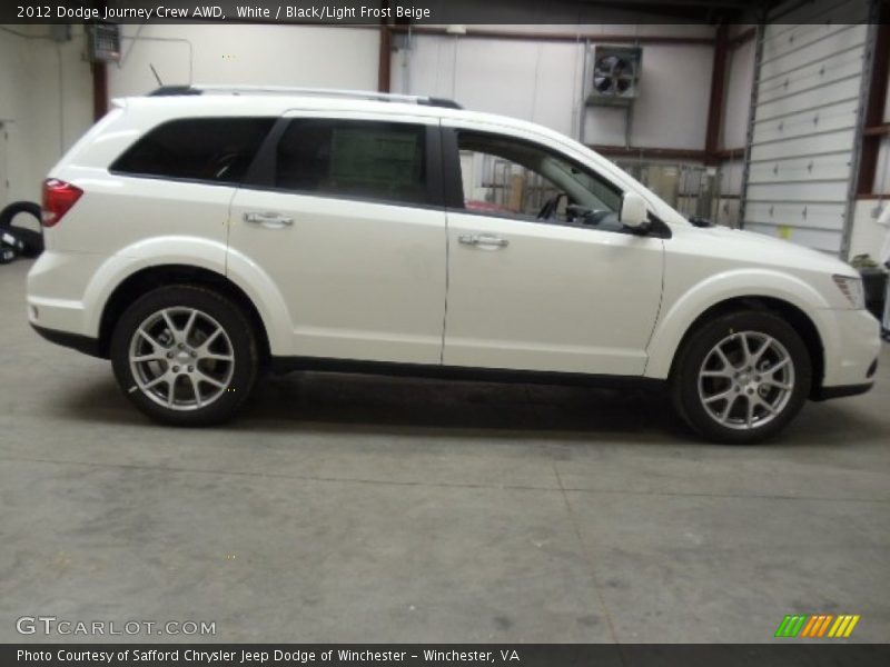 White / Black/Light Frost Beige 2012 Dodge Journey Crew AWD