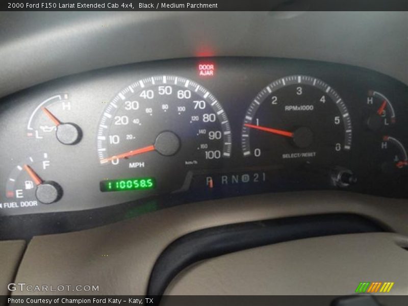 Black / Medium Parchment 2000 Ford F150 Lariat Extended Cab 4x4