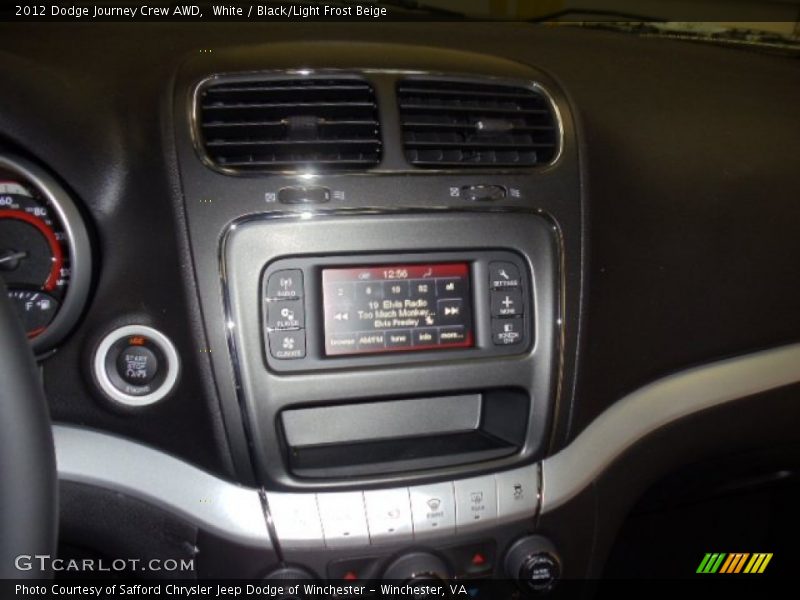 White / Black/Light Frost Beige 2012 Dodge Journey Crew AWD