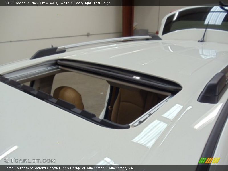 White / Black/Light Frost Beige 2012 Dodge Journey Crew AWD