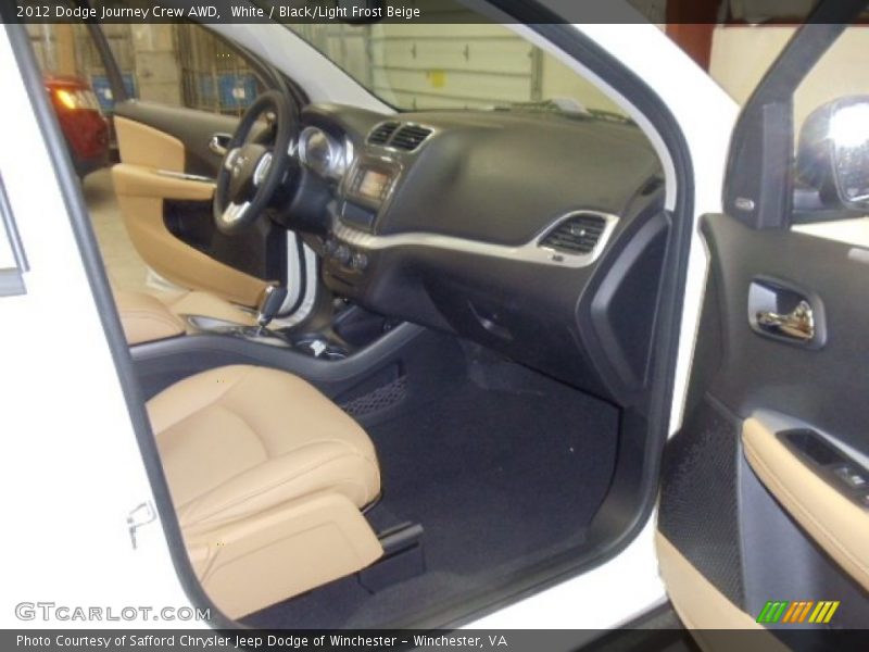 White / Black/Light Frost Beige 2012 Dodge Journey Crew AWD