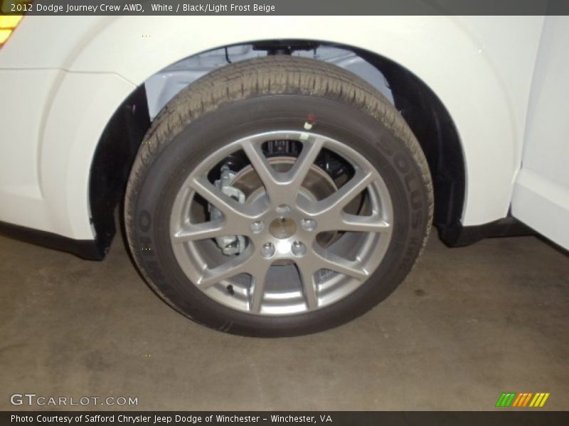 White / Black/Light Frost Beige 2012 Dodge Journey Crew AWD