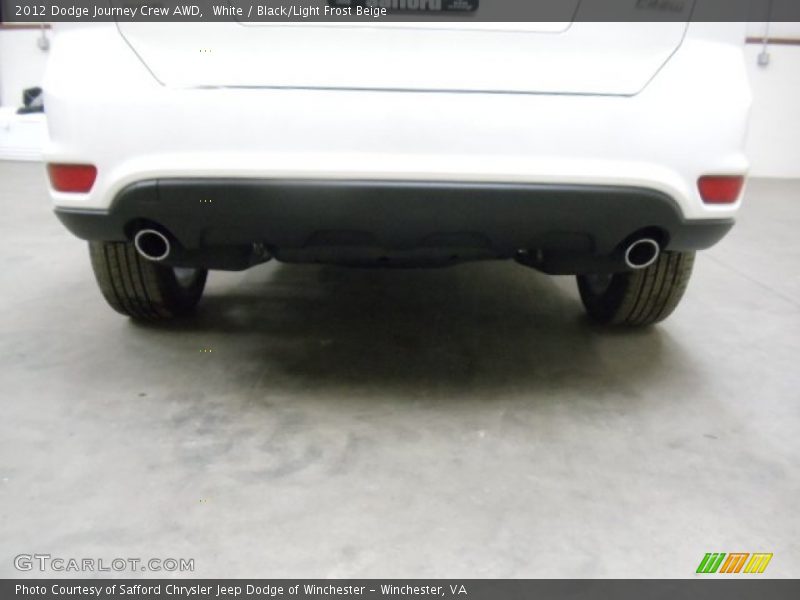 White / Black/Light Frost Beige 2012 Dodge Journey Crew AWD