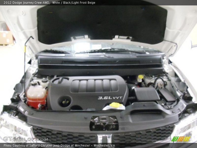 White / Black/Light Frost Beige 2012 Dodge Journey Crew AWD