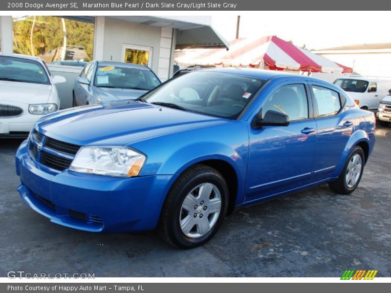 Marathon Blue Pearl / Dark Slate Gray/Light Slate Gray 2008 Dodge Avenger SE