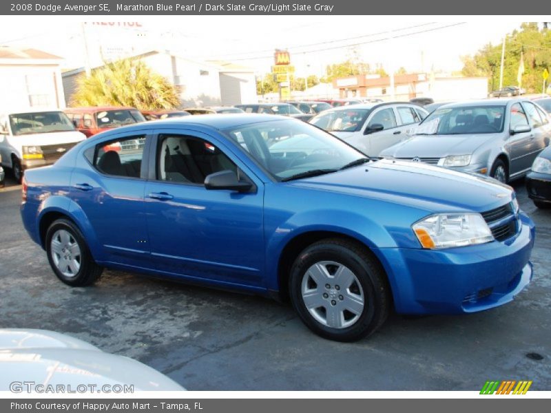 Marathon Blue Pearl / Dark Slate Gray/Light Slate Gray 2008 Dodge Avenger SE