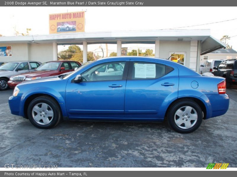 Marathon Blue Pearl / Dark Slate Gray/Light Slate Gray 2008 Dodge Avenger SE