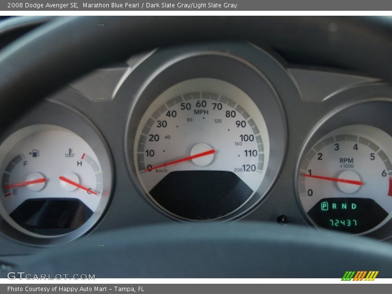 Marathon Blue Pearl / Dark Slate Gray/Light Slate Gray 2008 Dodge Avenger SE