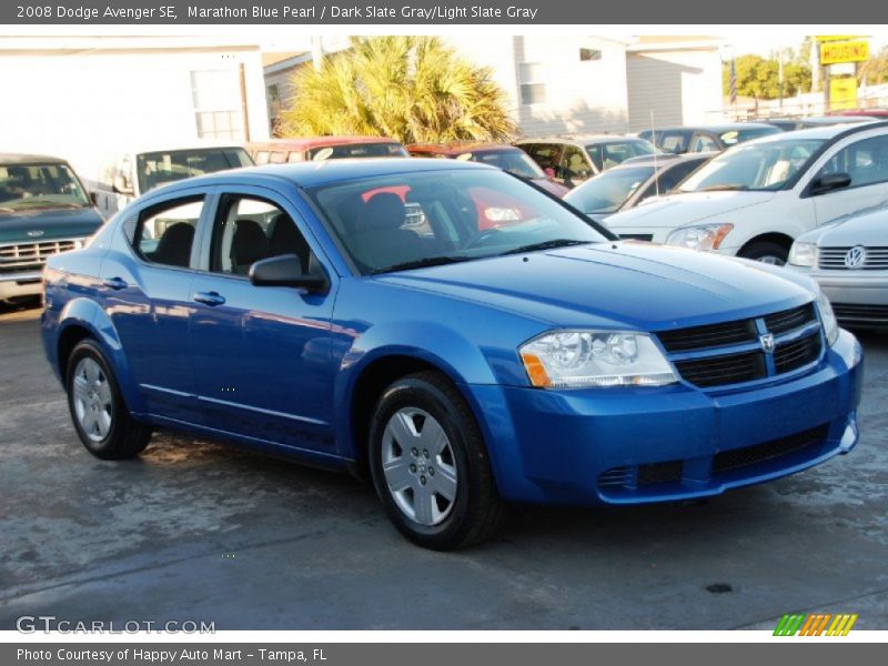Marathon Blue Pearl / Dark Slate Gray/Light Slate Gray 2008 Dodge Avenger SE