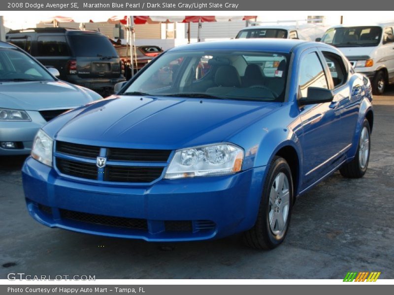Marathon Blue Pearl / Dark Slate Gray/Light Slate Gray 2008 Dodge Avenger SE