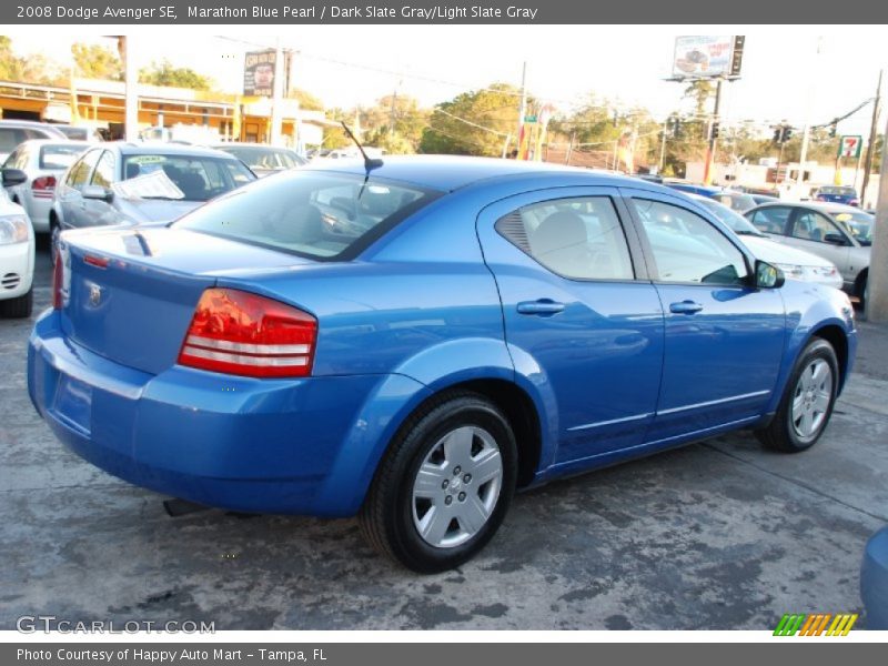 Marathon Blue Pearl / Dark Slate Gray/Light Slate Gray 2008 Dodge Avenger SE