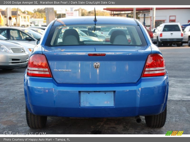Marathon Blue Pearl / Dark Slate Gray/Light Slate Gray 2008 Dodge Avenger SE
