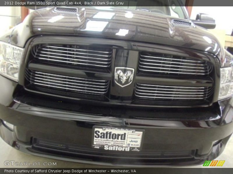 Black / Dark Slate Gray 2012 Dodge Ram 1500 Sport Quad Cab 4x4