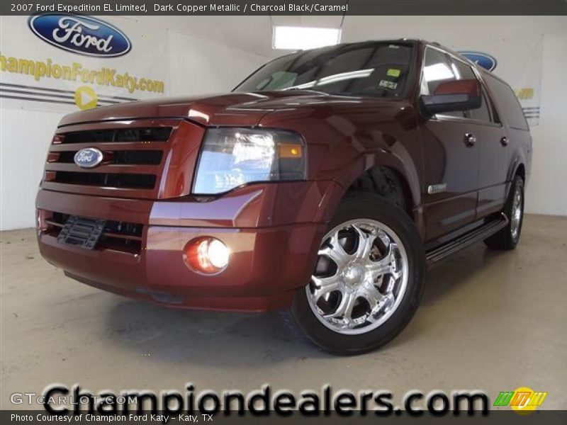 Dark Copper Metallic / Charcoal Black/Caramel 2007 Ford Expedition EL Limited