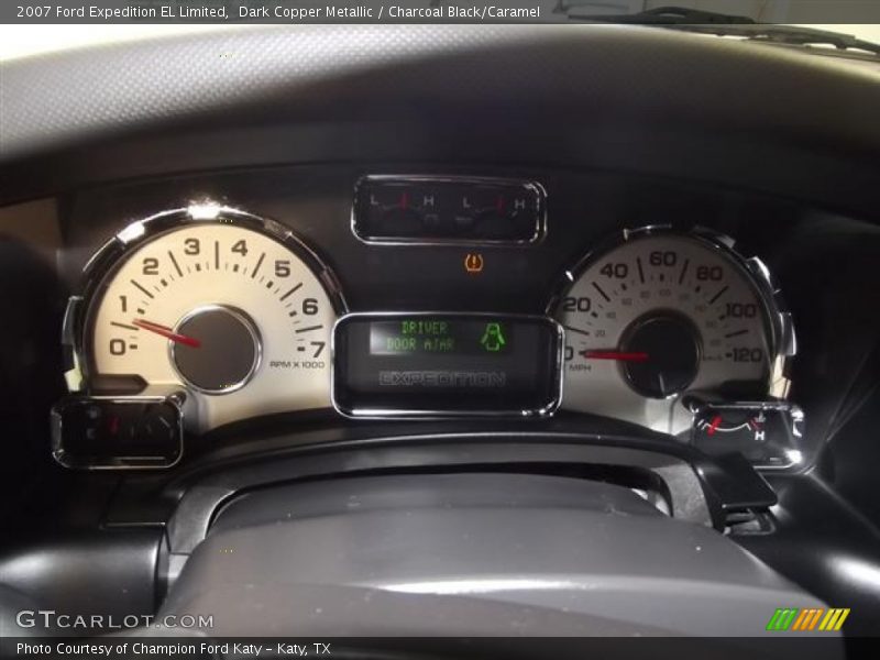 Dark Copper Metallic / Charcoal Black/Caramel 2007 Ford Expedition EL Limited