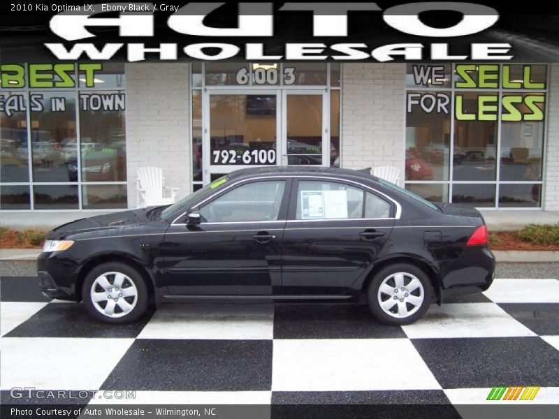 Ebony Black / Gray 2010 Kia Optima LX