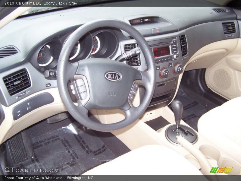 Ebony Black / Gray 2010 Kia Optima LX