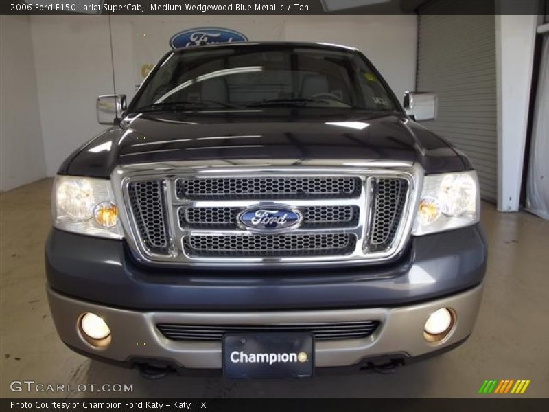 Medium Wedgewood Blue Metallic / Tan 2006 Ford F150 Lariat SuperCab