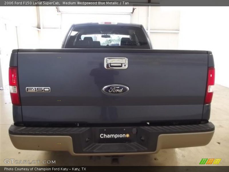 Medium Wedgewood Blue Metallic / Tan 2006 Ford F150 Lariat SuperCab