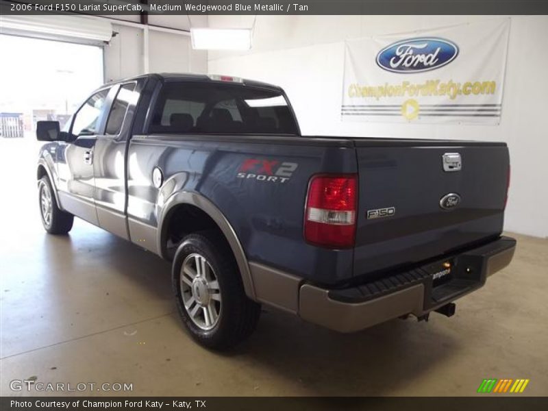 Medium Wedgewood Blue Metallic / Tan 2006 Ford F150 Lariat SuperCab
