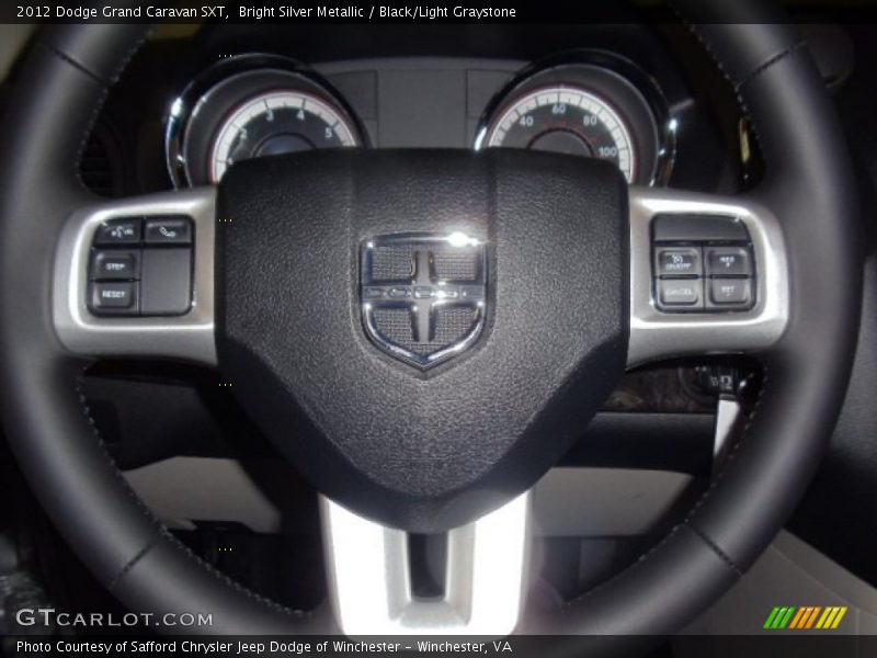 Bright Silver Metallic / Black/Light Graystone 2012 Dodge Grand Caravan SXT