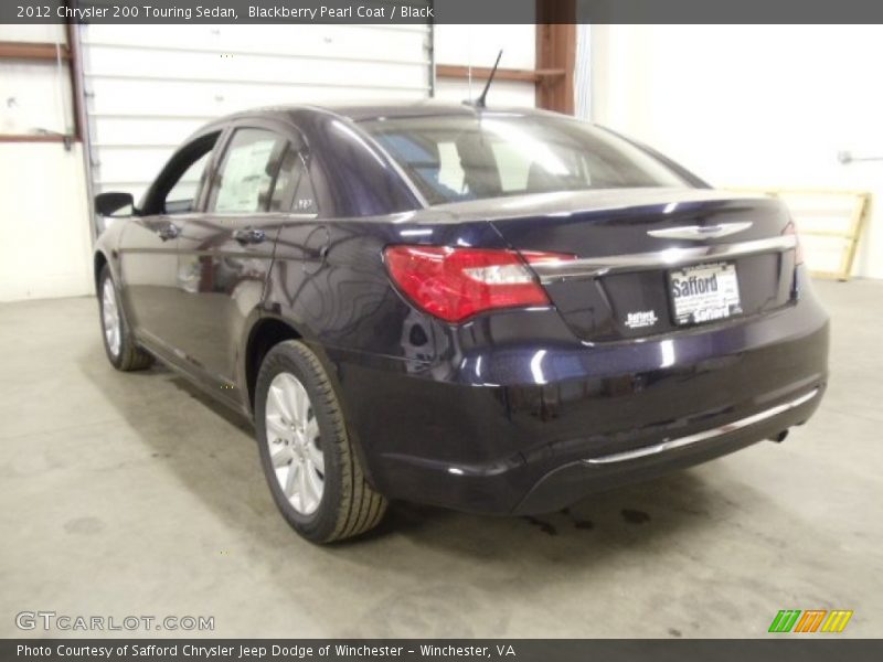 Blackberry Pearl Coat / Black 2012 Chrysler 200 Touring Sedan