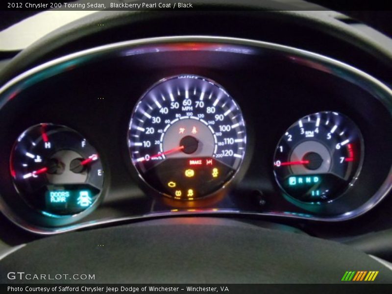 Blackberry Pearl Coat / Black 2012 Chrysler 200 Touring Sedan