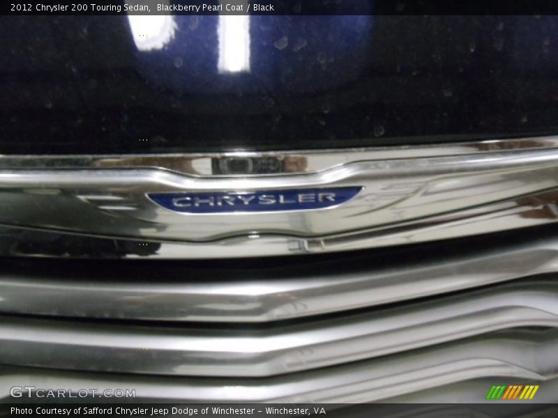 Blackberry Pearl Coat / Black 2012 Chrysler 200 Touring Sedan