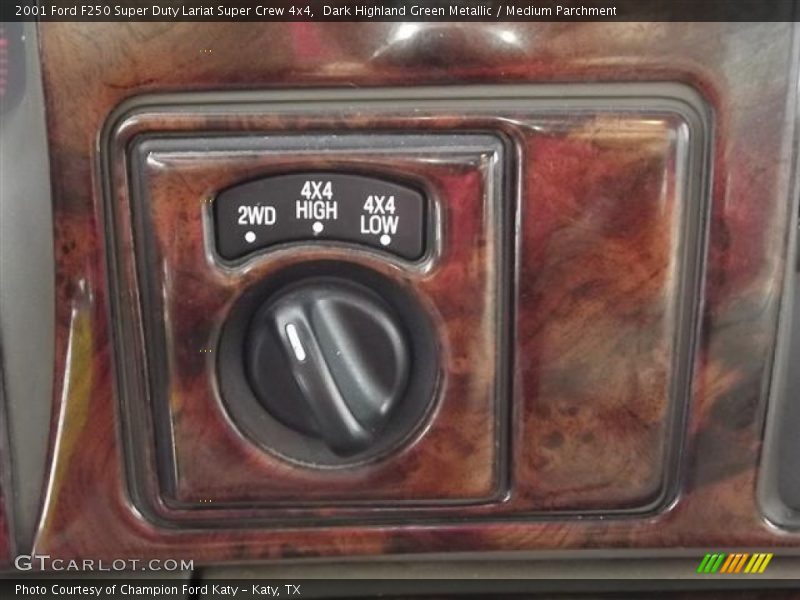Dark Highland Green Metallic / Medium Parchment 2001 Ford F250 Super Duty Lariat Super Crew 4x4