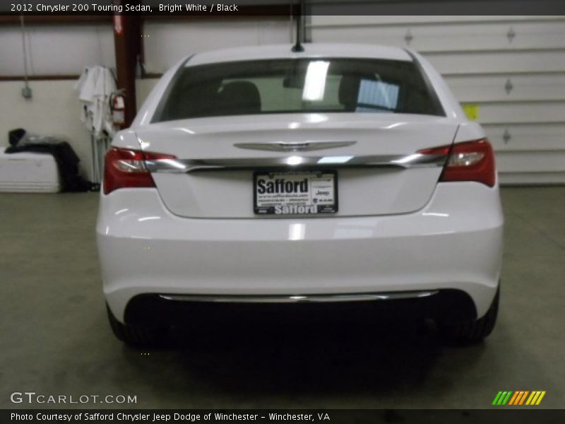 Bright White / Black 2012 Chrysler 200 Touring Sedan