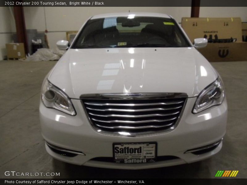 Bright White / Black 2012 Chrysler 200 Touring Sedan