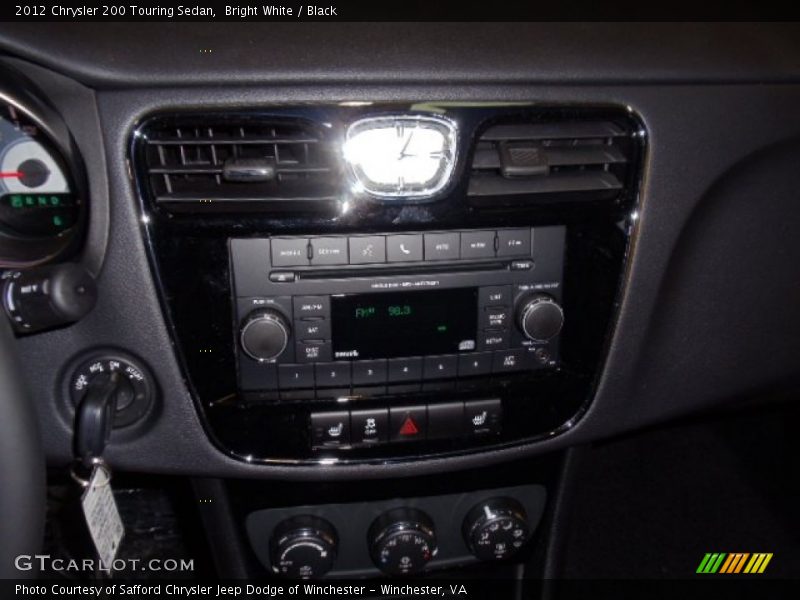 Bright White / Black 2012 Chrysler 200 Touring Sedan