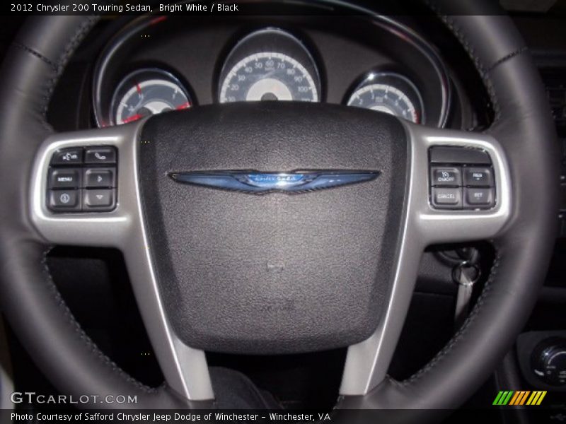 Bright White / Black 2012 Chrysler 200 Touring Sedan