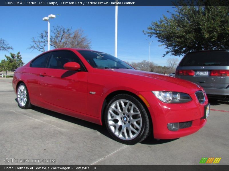 Crimson Red / Saddle Brown Dakota Leather 2009 BMW 3 Series 328i Coupe