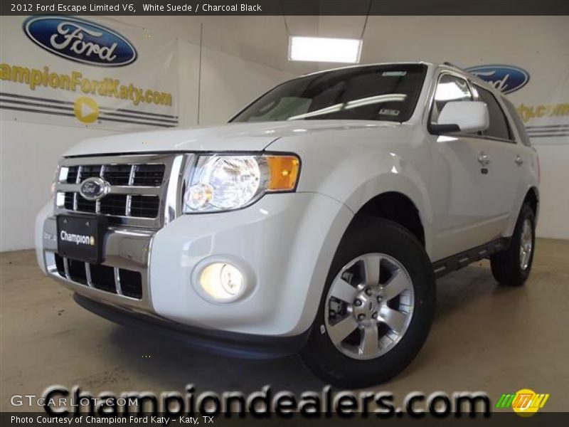 White Suede / Charcoal Black 2012 Ford Escape Limited V6