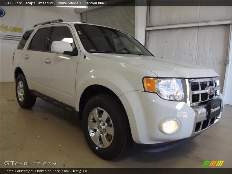 White Suede / Charcoal Black 2012 Ford Escape Limited V6