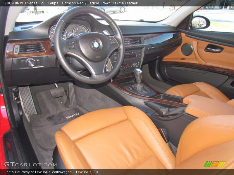 Saddle Brown Dakota Leather Interior - 2009 3 Series 328i Coupe 