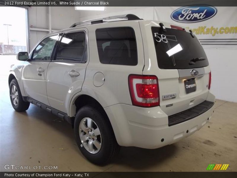 White Suede / Charcoal Black 2012 Ford Escape Limited V6