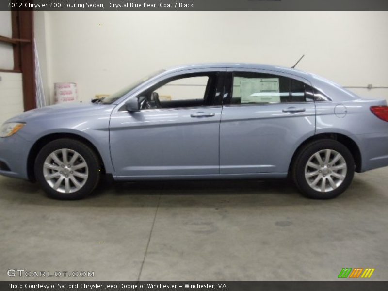 Crystal Blue Pearl Coat / Black 2012 Chrysler 200 Touring Sedan